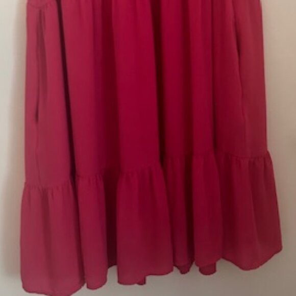 LOFT Tiered Swing Pocket Dress L - Picture 9 of 9